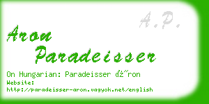 aron paradeisser business card